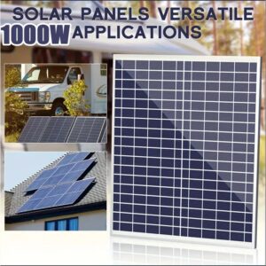 1000W zonnepaneelkit 12V polykristallijne draagbare buiten oplaadbare zonnegenerator compleet krachtcel thuissysteem - AliExpress 44