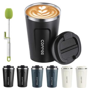 12OZ/17OZ Geïsoleerde Koffie Reismok Dubbelwandige Rvs Herbruikbare Koffie Tumbler met Lekvrij Deksel voor Ho - AliExpress 15