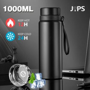 1L thermische waterfles Houd koud en warm waterfles Thermoskan voor water Thee Koffie Thermosflessen Roestvrijstalen thermosfles - AliExpress 15