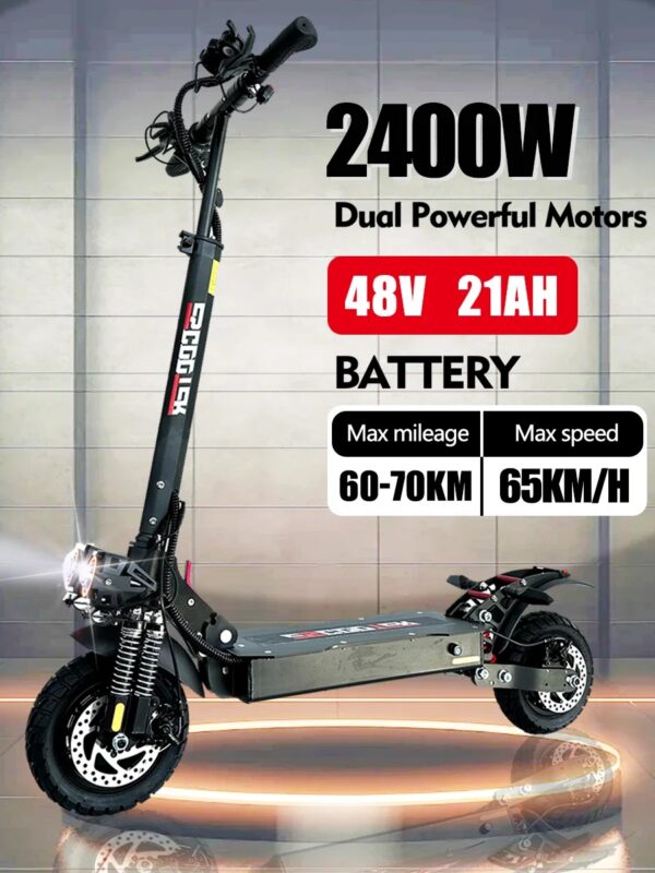 2025 Nieuwe 2400W Dual Motor 48V 21ah Elektrische Scooter Max Snelheid 70 Km/h Bereik 70Km 10 Inch Off-Road Banden Opvouwbare Elektrische Scooter - AliExpress 18