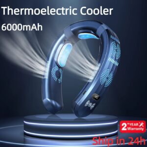 2025 Nieuwe Draagbare Airconditioner USB Oplaadbare Draagbare 3 Koeling Opknoping Nekventilator Mute 6000 mAh Outdoor Zomerkoeler - AliExpress 6