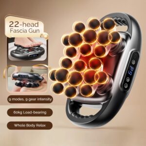 22-Head Fascia Gun Hoogfrequente Trillingen Lichaamsmassage Gun Rug- en Taille Massager Nek Schouder Massager Spier masajeador - AliExpress 66