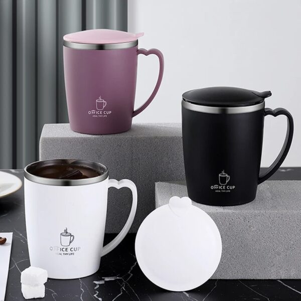 350 ml Thermos Mok 304 Roestvrij Staal Koffiekopje Met Handvat Lekvrije Thermoskan Geïsoleerde Beker Draagbare Thermische Waterfles - AliExpress 15