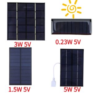 3W 5V Draagbare Zonnepaneel Oplader Fotovoltaïsche Cellen Voor Zonne-Energie Licht Voor 3.7V Batterij 3-5V Batterij/Telefoon Oplader - AliExpress 44