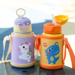 500ml Eenhoorn Kids Thermosfles Leuke kinderen Thermische Waterfles Roestvrijstalen Thermosmok Voor Student Waterbeker - AliExpress 15