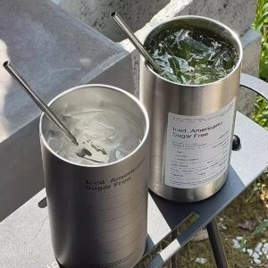 600 ml thermosbeker draagbare 304 roestvrijstalen koffiemok thermische lekvrije waterfles met rietje geïsoleerde fles drinkgerei - AliExpress 15