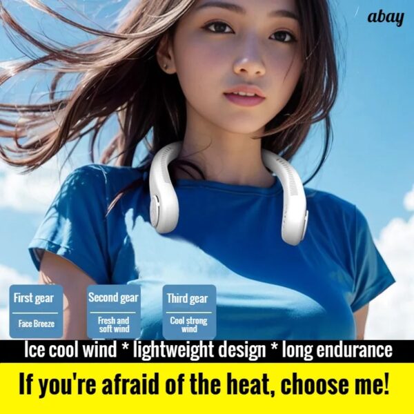 Bladloze hangende nekventilator Superlange stand-by Stand-by Mensen Mini Klein Draagbaar Koeling Stil Groot Wind Kantoor Buiten USB - AliExpress 6