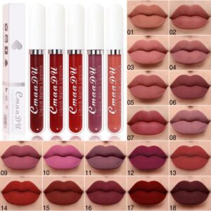 CmaaDu 1-delige matte lipgloss vloeibare lippenstift - lipvlekken met langdurig waterdicht, leeftijdsbereik voor volwassenen, rode tinten Gemakkelijk te kleuren - AliExpress 66