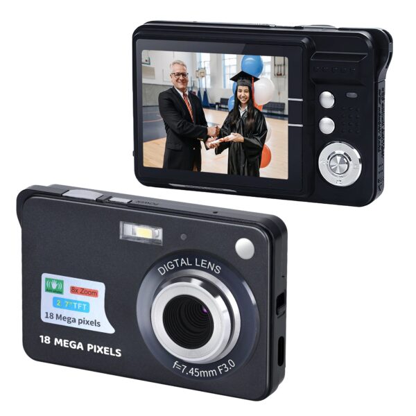 Draagbare 720P digitale camera videocamcorder 18MP foto 8X zoom Anti-shake 2,7 inch groot TFT-scherm Ingebouwde lithiumbatterij met - AliExpress 44