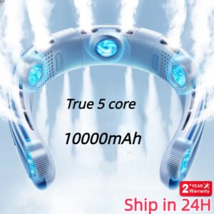 Draagbare Halsventilator 10000Mah Oplaadbare Ventilator Mini 3-Snelheden Grote Wind Buiten Stille Elektrische Ventilator Voor Thuis Kamperen Buiten - AliExpress 6
