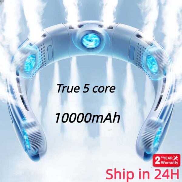 Draagbare Halsventilator 10000Mah Oplaadbare Ventilator Mini 3-Snelheden Grote Wind Buiten Stille Elektrische Ventilator Voor Thuis Kamperen Buiten - AliExpress 6