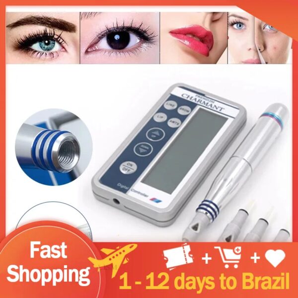 Easy Click Charmant 2 Microblading Wenkbrauw Machine Digitale Permanente Make-Up Tattoo Pen Voor Microblading Mts Liner Shader Agulhas - AliExpress 66