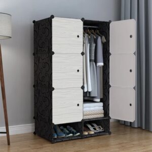 Eenvoudige montage Stalen frame Garderobekast Organizer met plastic panelen Modern design Ruimtebesparende opbergkast Betaalbaar - AliExpress 1503