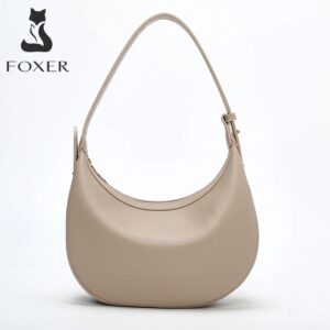FOXER Vrouwen Kleine PU Schoudertas Dame Eenvoudige Halve maan Bagutte Handtas Crossbody Portemonnee Cadeau voor vriendin, vrouw - AliExpress 1524