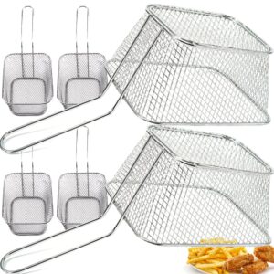 Friet Mand Roestvrijstalen Gebraden Serveermanden Mini Vierkante Kippenvleugelhouder Restaurant Café Tafel Eten Serveren - AliExpress 15