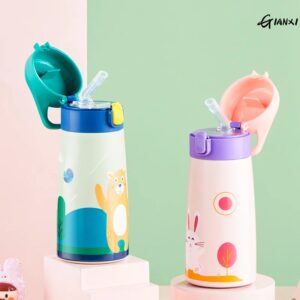 GIANXI Kids Rvs Stro Thermos Mok Met Case Cartoon Lekvrije Thermoskan Kinderen Thermische Waterfles Thermocup - AliExpress 15