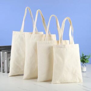 Grote Capaciteit Canvas Schouderhandtas Opvouwbare Milieuvriendelijke Katoenen Draagtassen Herbruikbare Diy Schoudertas Boodschappentas Beige Wit - AliExpress 1524