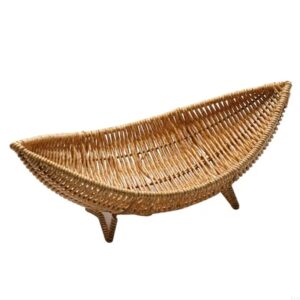 H7je Creative Boat Designs Fruit Tray Rattan -stijl manden voor snacks en display - AliExpress 15