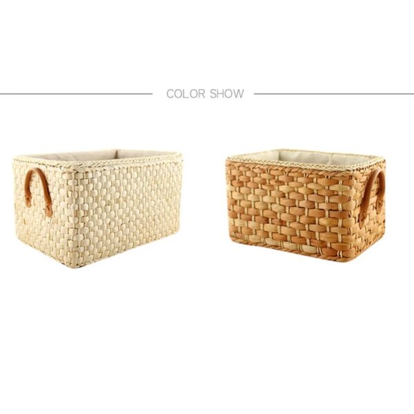 Handmatig geweven opbergmand Handgemaakte wasgoed Rieten manden Diversen Organisator Kleding Speelgoed Container Decoratiem12k - AliExpress 15