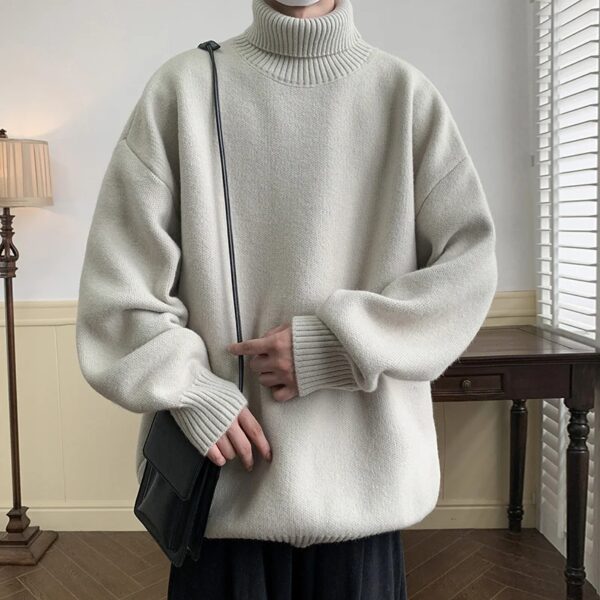 Heren Coltrui Pullover Heren Losse Casual Harajuku Koreaanse Mode Heren Oversized Trui Mode Dikke Warme Truien - AliExpress 200000343