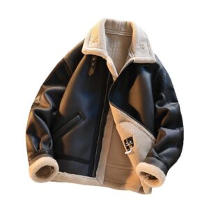 Herenjas Herfst Winter Verdikking Bont Leer Vintage Jas Fluwelen Mode Jas Man PU Bovenkleding - AliExpress 200000343
