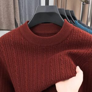 Herfst en winter Warme coltrui O-hals trui Verdikte slim-fit dieptepunt voor heren. Fijne gebreide trui. M-4XL - AliExpress 200000343