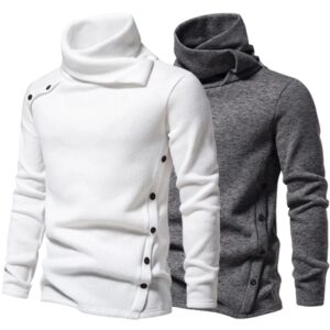 Herfst Winter Heren Coltrui Lange Mouw Trui Koreaanse Trend Effen Kleur Basic Shirt Gebreide Knoop Ontwerp Pullover Man Kleding - AliExpress 200000343