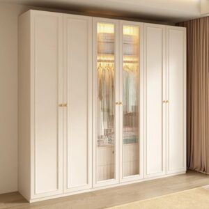 Hoge glazen deuren kastopslag transparant Scandinavisch meisjesorganizer slaapkamer kledingkast open kasten kleding Armario meubilair - AliExpress 1503