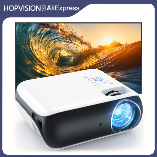 HOPVISION Beamer,Full HD 1080P,Bluetooth,4K-ondersteuning,Portable Mini Heimkino-projector,Compatibel met smartphone/HDMI/USB/AV - AliExpress 44