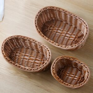 Imitatie Rotan Yuanbao-vormige fruitschaal Creatieve huishoudelijke opbergmanden Picknick Snacks Diverse manden Gedroogd fruitbakje - AliExpress 15