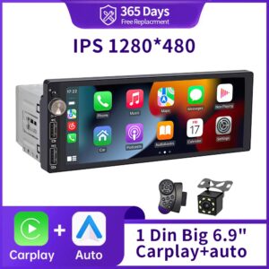 IPS 6,9 inch 1Din Carplay Android Auto Autoradio Multimedia Video MP5-speler 1 Din Geen dvd met Bluetooth Stereo USB Opladen - AliExpress 34