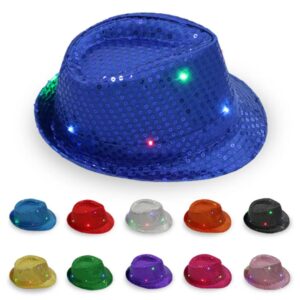 Lichtgevende Jazzhoed voor volwassenen 9-lantaarn Stage Performance Lichtgevende Jazzhoed voor volwassenen Lichtgevende Led Jazzhoed Podiumhoed - AliExpress 200000297