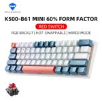 Machenike K500-B61 Mini mechanisch toetsenbord 60% vormfactor 61 toetsen Gamingtoetsenbord Bedraad Volledige sleutel Hot-swappable RGB-achtergrondverlichting - AliExpress 7