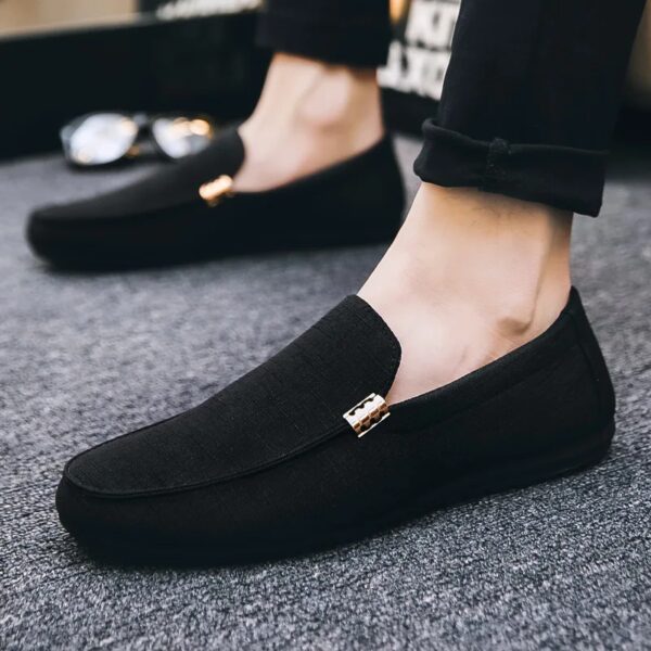 Mannen Casual Schoenen Canvas Slip Op Mode Loafers voor Mannelijke Luxe Jurk Rijden Schoenen Formele Bruiloft Flats Plus Size - AliExpress 322