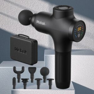 Mebak 3 Massage Gun, Massage Gun Deep Tissue voor Atleten, Professionele Spier Percussie Massage Gun, Massage Gun voor Schouder Been Rug Lichaam Pijnverlichting, Stille...