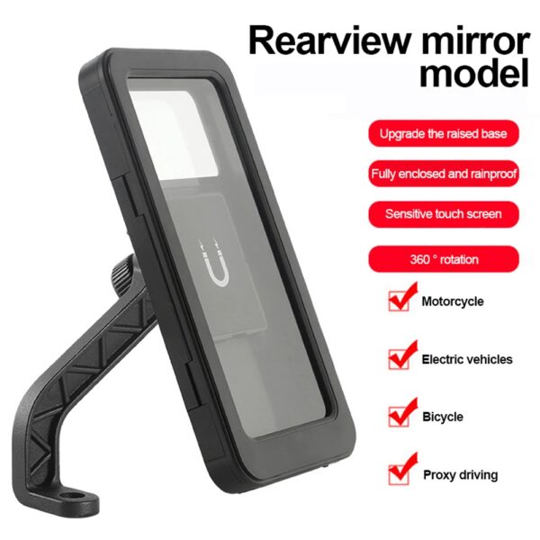 Motorfiets Fiets Mobiele Telefoon Houder Ondersteuning Fiets GPS Draaibaar Verstelbaar Touchscreen Achteruitkijkspiegel Mobiele Telefoon Houder - AliExpress 201355758
