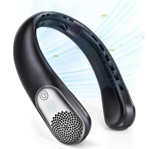 Nekventilator LED-display USB oplaadbare draagbare ventilator 360 ° Koelende bladloze persoonlijke ventilator 4000 mAh 3 snelheden verstelbare draagbare ventilator - AliExpress 6