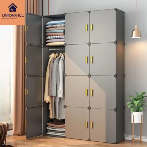Nieuwe Eenvoudige Garderobe Kleding Assemblage Plastic Inklapbare Stevige Stofdichte Kasten Dressoir Kubus Opslag Locke Kast Meubels - AliExpress 1503