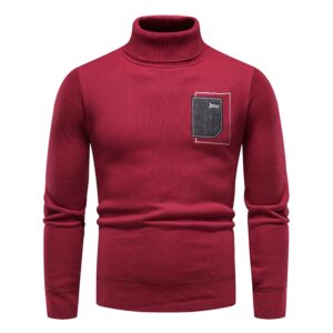 Nieuwe Mannen Trui Effen Kleur Kan Worden Gedraaid Coltrui Fashion Casual Gebreide Top Comfortabel En Warm Multi-Kleur optionele - AliExpress 200000343