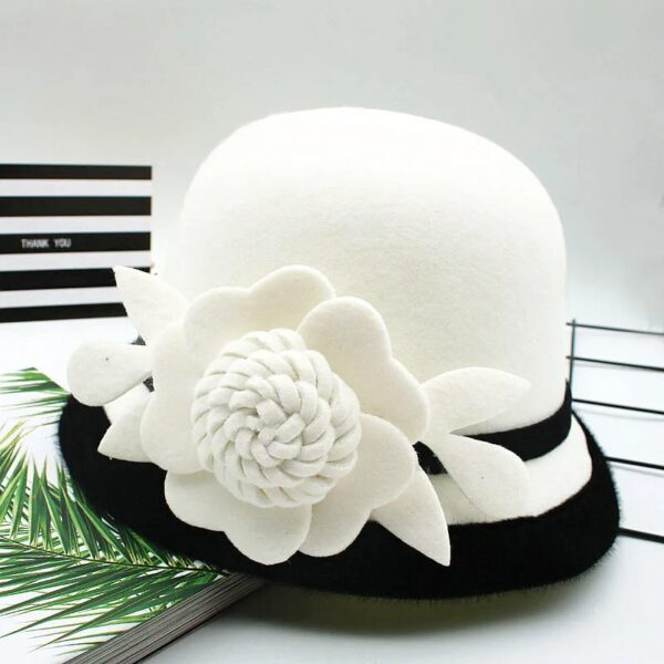 Nieuwe Winter Vrouwen Bloemen Wollen Muts Hoeden Fedora Vintage Westerse Emmer Hoeden 10 Kleuren Warme Vrouwelijke Bolhoeden H3 - AliExpress 200000297