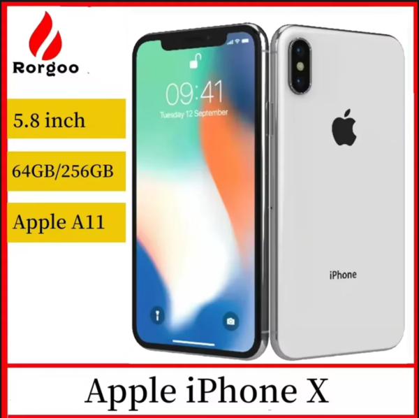 Originele ontgrendelde Apple iPhone X 4G mobiele telefoon NFC 3GB RAM 64GB 256GB ROM Face ID 5.8