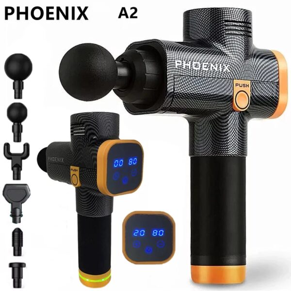 Phoenix A2 Massage Gun Spierontspanning Deep Tissue Massager Dynamische vibrator Terug Draagbare handheld Display Fascia Gun Massage - AliExpress 66