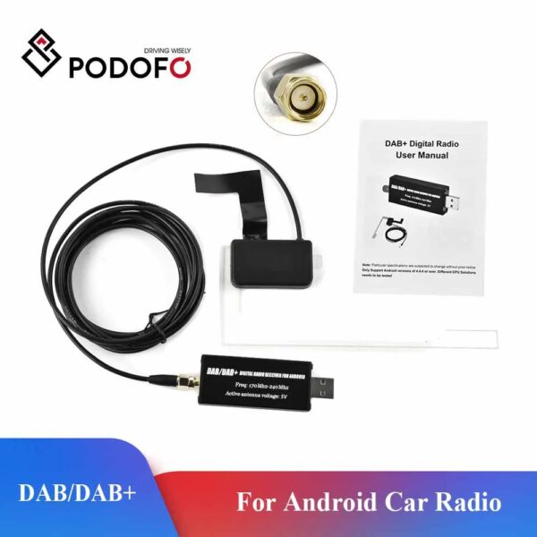 Podofo DAB + antenne met USB-adapter Android autoradio GPS stereo-ontvanger speler voor universeel - AliExpress 34