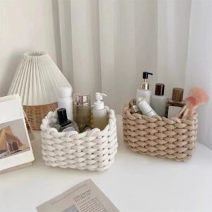 Rustieke Retro Desktop Opbergmand Make-up Borstel Desktop Diversen Organizer voor Keuken Eetkamer Benodigdheden - AliExpress 15