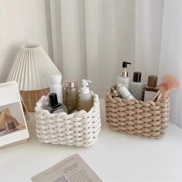 Rustieke Retro Desktop Opbergmand Make-up Borstel Desktop Diversen Organizer voor Keuken Eetkamer Benodigdheden - AliExpress 15