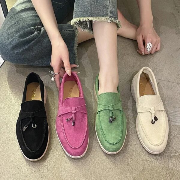 Sport Vrouwen Flats Schoenen 2024 Nieuwe Trend Lente Herfst Platform Suede Loafers Schoenen Casual Dames Lopen Antislip Chaussure Femme - AliExpress 322