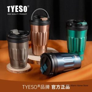 TYESO Thermosflessen Thermos Waterflessen 400 ml/500 ml Roestvrij Geïsoleerde Beker 304 Originele Auto Tumbler Koude en warme Koffiemok - AliExpress 15