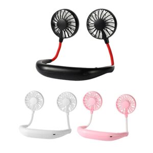 USB draagbare koude ventilator Handsfree nekhangend Oplaadbaar Mini Sports 3-snelheden verstelbare nek Dubbele ventilator Thuiskantoor Buiten Reizen - AliExpress 6