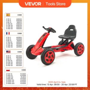 VEVOR 66lbs Kinderpedaal Go Kart 4-wiel off-road pedaal Rit op speelgoed met verstelbare stoel Outdoor Racer-pedaalauto voor jongens en meisjes - AliExpress 26