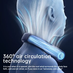 10000 mAh draagbare nekventilator Mini bladloze stille nekbandventilator USB oplaadbaar 3 snelheden Mute draadloze elektrische nekkoelerventilatoren - AliExpress 6